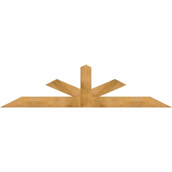 Ekena Millwork Saratoga Rough Sawn Timber Gable Bracket, Western Red Cedar, 96"W x 24"H x 2"D x 6"F, 6/12 Pitch GBW096X24X0206SAR00RWR - main